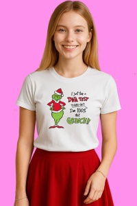 Tricou Dna-Test-100-That-Grinch, din bumbac 100%, tricou alb, Copii | Dama | Barbat - Img 3
