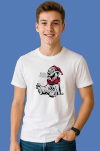 Tricou Dog Santa, din bumbac 100% Copii | Dama | Barbat