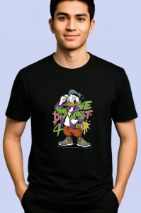 Tricou Donald Duck – Urban Style Peace Copii | Dama | Barbat, negru - Img 2