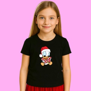 Tricou Donald Mos Craciun Vesel, din bumbac 100% Copii | Dama | Barbat - Img 2