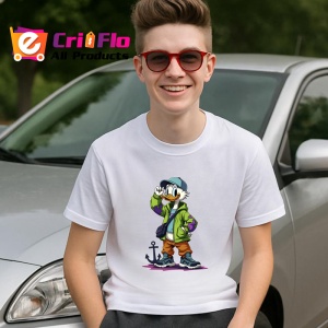 Tricou Donald streetwear cu ancora si hanorac verde Copii | Dama | Barbat Barbat - Img 6
