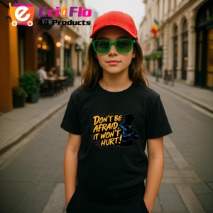 Tricou Dont Be Afraid It Wont Hurt Box, Copii | Dama | Barbat, culoare negru - Img 8