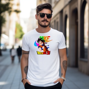 Tricou Dragon Ball Z Fire Tricou Alb - Copii | Dama | Barbat - Img 9