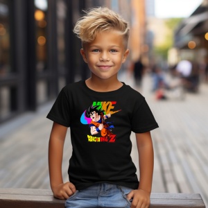 Tricou Dragon Ball Z Fire Tricou Negru - Copii | Dama | Barbat - Img 2