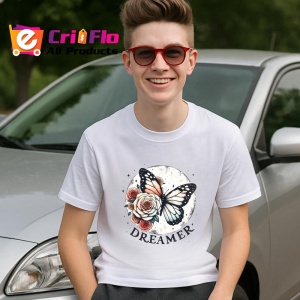 Tricou Dreamer fluture cu rozete si luna design visator Copii | Dama | Barbat Barbat - Img 5
