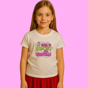 Tricou Drink Up Grinches Its Christmas Light, din bumbac 100%, tricou alb, Copii | Dama | Barbat - Img 2