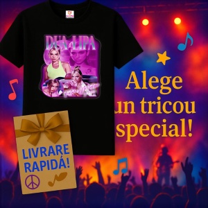 Tricou Dua Lipa - Neon Nostalgia, muzica POP, Dama | Barbat | Copii, Culoare Negru - Img 11