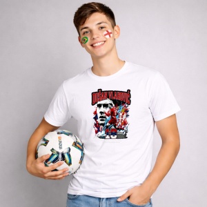 Tricou Dusan Vlahovic Serbia World Cup Fifa 2026, din bumbac 100%, tricou alb, Copii | Dama | Barbat - Img 3