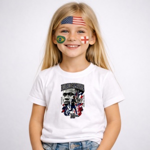 Tricou Eduardo Camavinga France World Cup Fifa 2026, din bumbac 100%, tricou alb, Copii | Dama | Barbat - Img 2