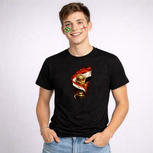 Tricou Egypt World Cup Fifa 2026, din bumbac 100%, tricou negru, Copii | Dama | Barbat - Img 2