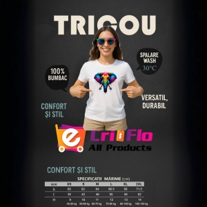 Tricou Elefant artistic culori intense simbol memorie si forta Copii | Dama | Barbat - Img 9