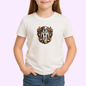 Tricou Emblema Juventus Torino Fotbal Club Italia, din bumbac 100% , tricou alb pentru Copii | Dama | Barbat - Img 2