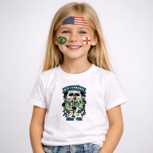 Tricou Enzo Fernandez Argentina World Cup Fifa 2026 V2, din bumbac 100%, tricou alb, Copii | Dama | Barbat