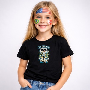 Tricou Enzo Fernandez Argentina World Cup Fifa 2026 V3, din bumbac 100%, tricou negru, Copii | Dama | Barbat - Img 2