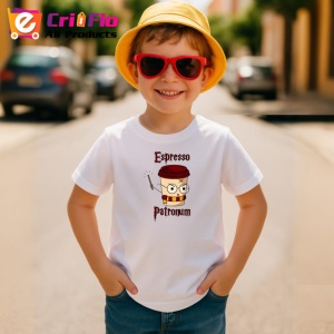 Tricou Espresso Patronum Harry Potter Parodie Cafea, din bumbac 100% , tricou alb pentru Copii | Dama | Barbat - Img 4