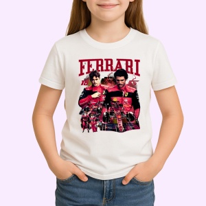Tricou Ferrari Echipa Postere Charles Leclerc Carlos Sainz, Copii | Dama | Barbat - Img 3