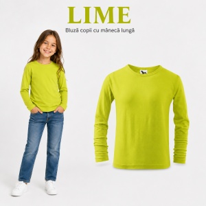 Tricou Fete Mânecă Lungă din Bumbac 100% bluza simpla copii - Img 15