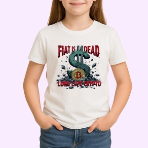 Tricou fiat is dead long live crypto, fiat e mort traiasca crypto, Copii | Dama | Barbat - Img 3