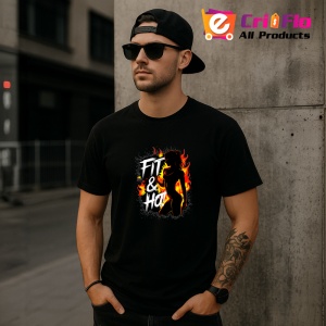 Tricou Fit And Hot Contur Femeie Rosu, Copii | Dama | Barbat, culoare negru - Img 7