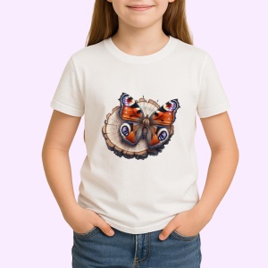 Tricou Fluture pe trunchi de copac design rustic realist Copii | Dama | Barbat Barbat