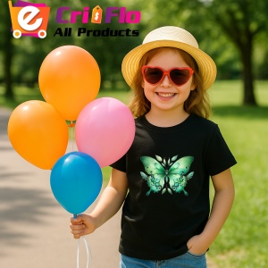 Tricou Fluture verde pastel cu simetrie naturala si frunze Copii | Dama | Barbat Barbat - Img 19