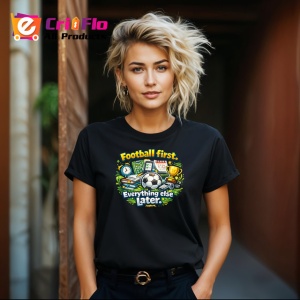 Tricou Football First Everything Else Later Minge V1, din bumbac 100%, tricou negru Copii | Dama | Barbat - Img 8