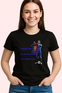 Tricou fotbalul este ca si cum ai picta un tablou dar cu o minge la picior mesaj inspirational, Copii | Dama | Barbat , tricou negru - Img 2