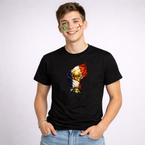 Tricou France World Cup Fifa 2026, din bumbac 100%, tricou negru, Copii | Dama | Barbat - Img 3