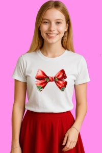 Tricou Funda Rosie Lucioasa, din bumbac 100%, tricou alb, Copii | Dama | Barbat - Img 3