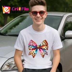 Tricou Fundita colorata imprimeu leopard roz portocaliu si albastru stil vibrant Copii | Dama | Barbat Barbat - Img 8