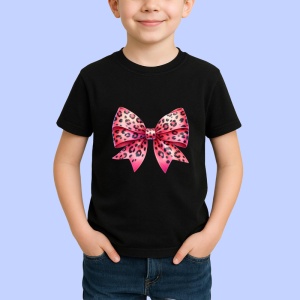 Tricou Fundita roz intens cu imprimeu leopard stil modern glam Copii | Dama | Barbat Barbat - Img 6