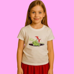 Tricou Funny Ew People The Grinch Christmas, din bumbac 100%, tricou alb, Copii | Dama | Barbat - Img 2