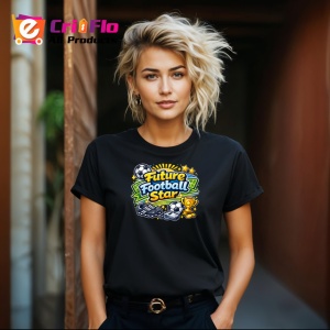 Tricou Future Football Star Design Minge Albastru, din bumbac 100%, tricou negru Copii | Dama | Barbat - Img 8
