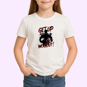 Tricou Get Up And Go Workout Silueta, Copii | Dama | Barbat - Img 3