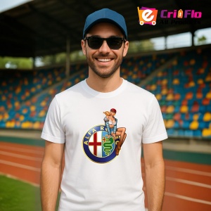Tricou Girl Cu Logo Alfa Romeo 3 | Unisex Dama si Barbat - Img 4