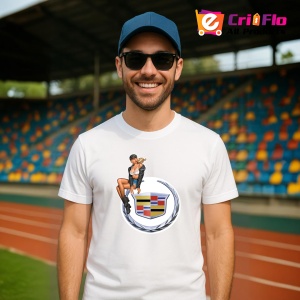 Tricou Girl Cu Logo Cadilac | Unisex Dama si Barbat - Img 2