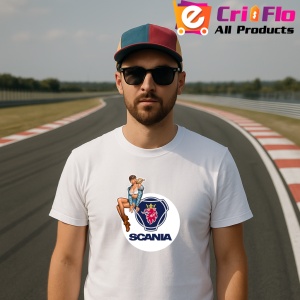 Tricou Girl Cu Logo Scania | Unisex Dama si Barbat - Img 2