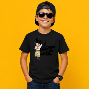 Tricou Goku Copil Dragon Ball Z Urban Fashion Logo Negru, din bumbac 100%, tricou negru, Copii | Dama | Barbat