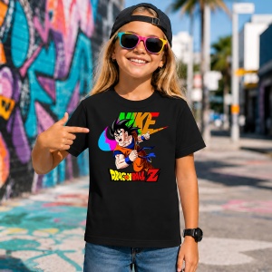 Tricou Goku Dragon Ball Z Power Up Ilustratie Urbana, din bumbac 100%, tricou negru, Copii | Dama | Barbat - Img 7