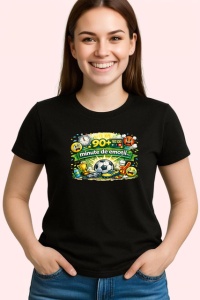 Tricou Grafica Fotbal Minge Si Trofeu V2, din bumbac 100%, tricou negru Copii | Dama | Barbat - Img 3