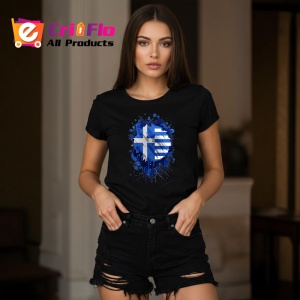 Tricou Greece Steag Splash Art, Copii | Dama | Barbat, culoare negru - Img 10