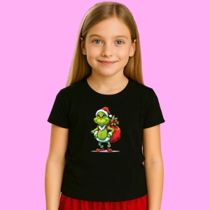 Tricou Grinch Cu Sacul Plin, din bumbac 100% Copii | Dama | Barbat