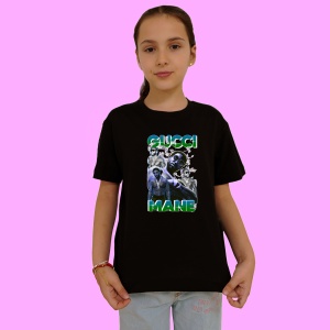 Tricou Gucci Mane v1, muzica Rap, Dama | Barbat | Copii, Culoare Negru - Img 2