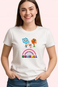 Tricou gumball aventuri amuzante cu fratii waterson sub curcubeu, Copii | Dama | Barbat - Img 4