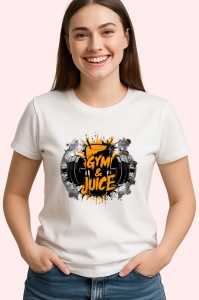 Tricou Gym And Juice Ilustratie Haltere, Copii | Dama | Barbat - Img 4