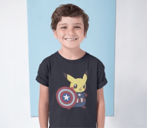 Tricou Haios Copii Personalizat - Captain Pikachu - Cadou - Img 2
