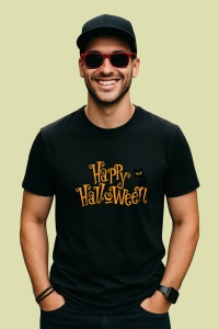 Tricou Halloween Pisica Neagra, din bumbac 100%, tricou negru, Dama | Barbat - Img 2