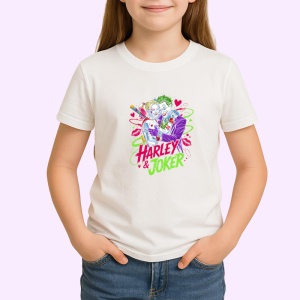 Tricou harley si joker echipa fundal exploziv, Copii | Dama | Barbat - Img 3