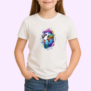 Tricou Harta Lume Colorata Design Abstract, Copii | Dama | Barbat - Img 3