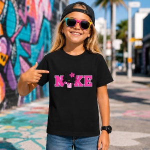 Tricou Hello Kitty Roz Typography Urban Cute Girl Fashion, din bumbac 100%, tricou negru, Copii | Dama | Barbat - Img 7